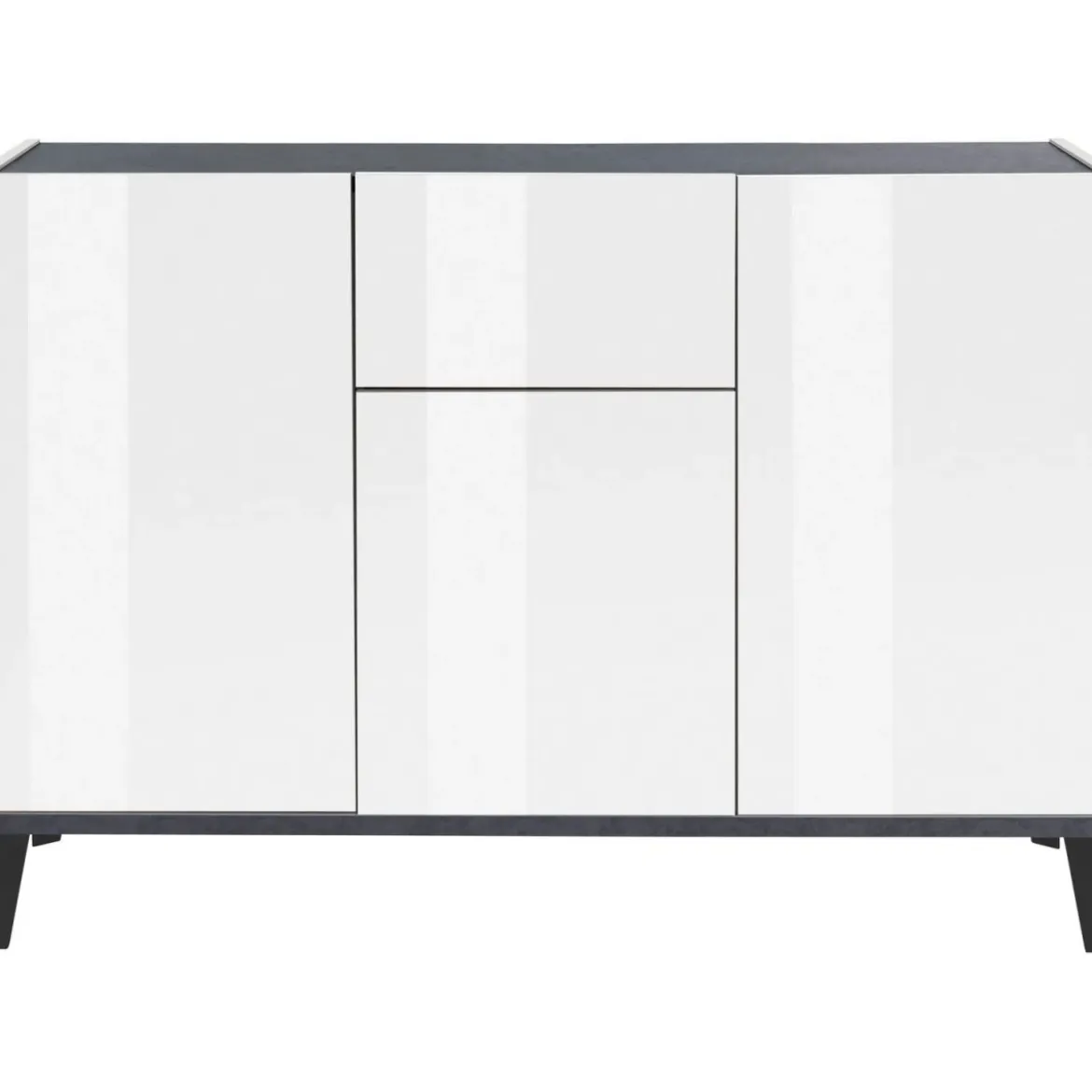 Credenza con 3 Ante 1 Cassetto 120x40x82 Bianco Ardesia