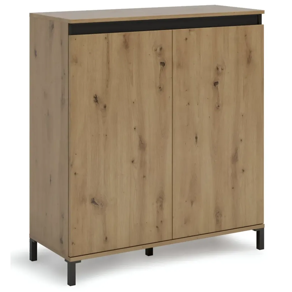 Credenza Soggiorno 2 Ante 100x110 cm Finitura in Rovere