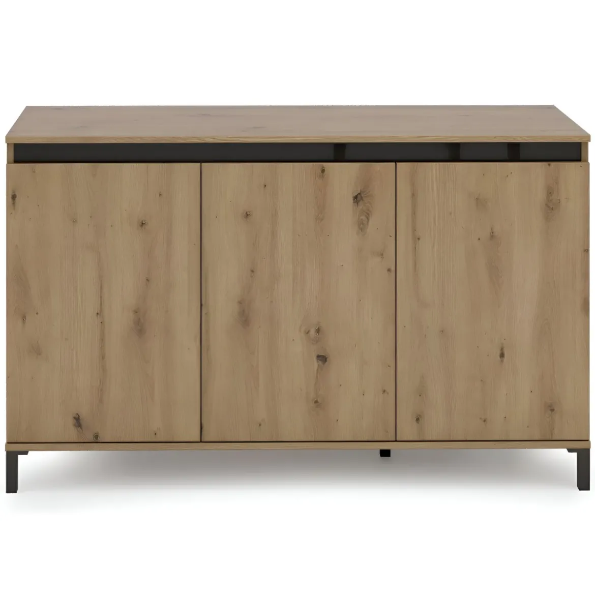 Credenza Soggiorno 3 Ante 138x84 cm Rovere Moderna