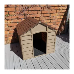 Cuccia per Cani in Resina Taglia Grande Giardino con Pavimento Interno Plastica