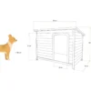 Cuccia per Cani Taglia Media Legno da Esterno Giardino Tetto Apribile