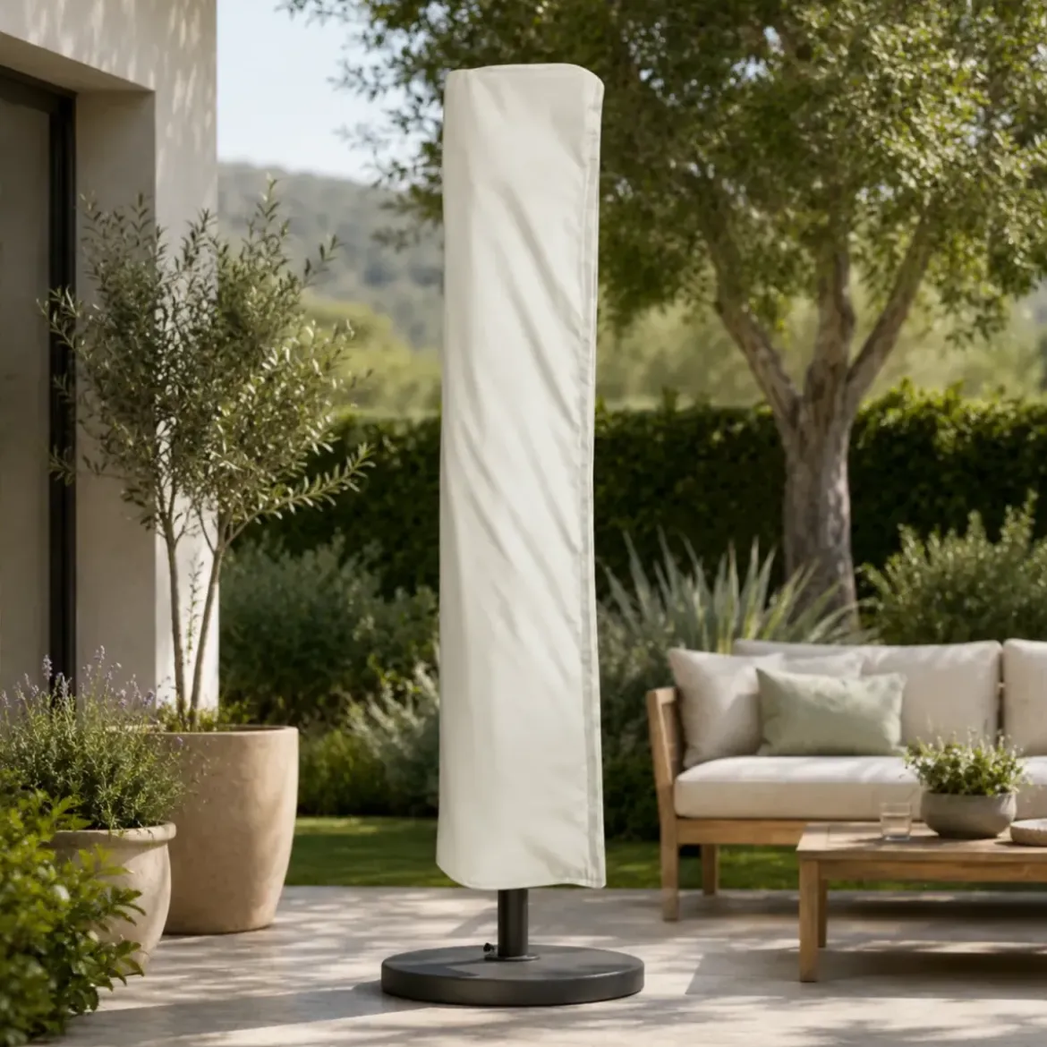 Custodia Ombrellone Palo Centrale Beige 2,5/3 m Protezione Poliestere