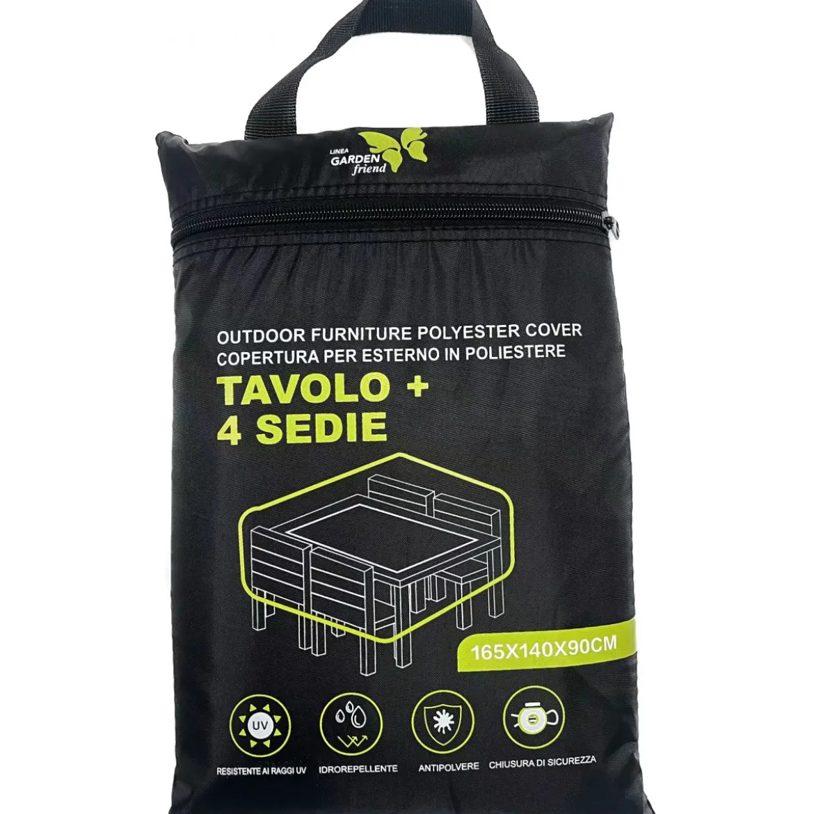 Custodia Protettiva per Tavolo e Sedie 165x140x90 cm