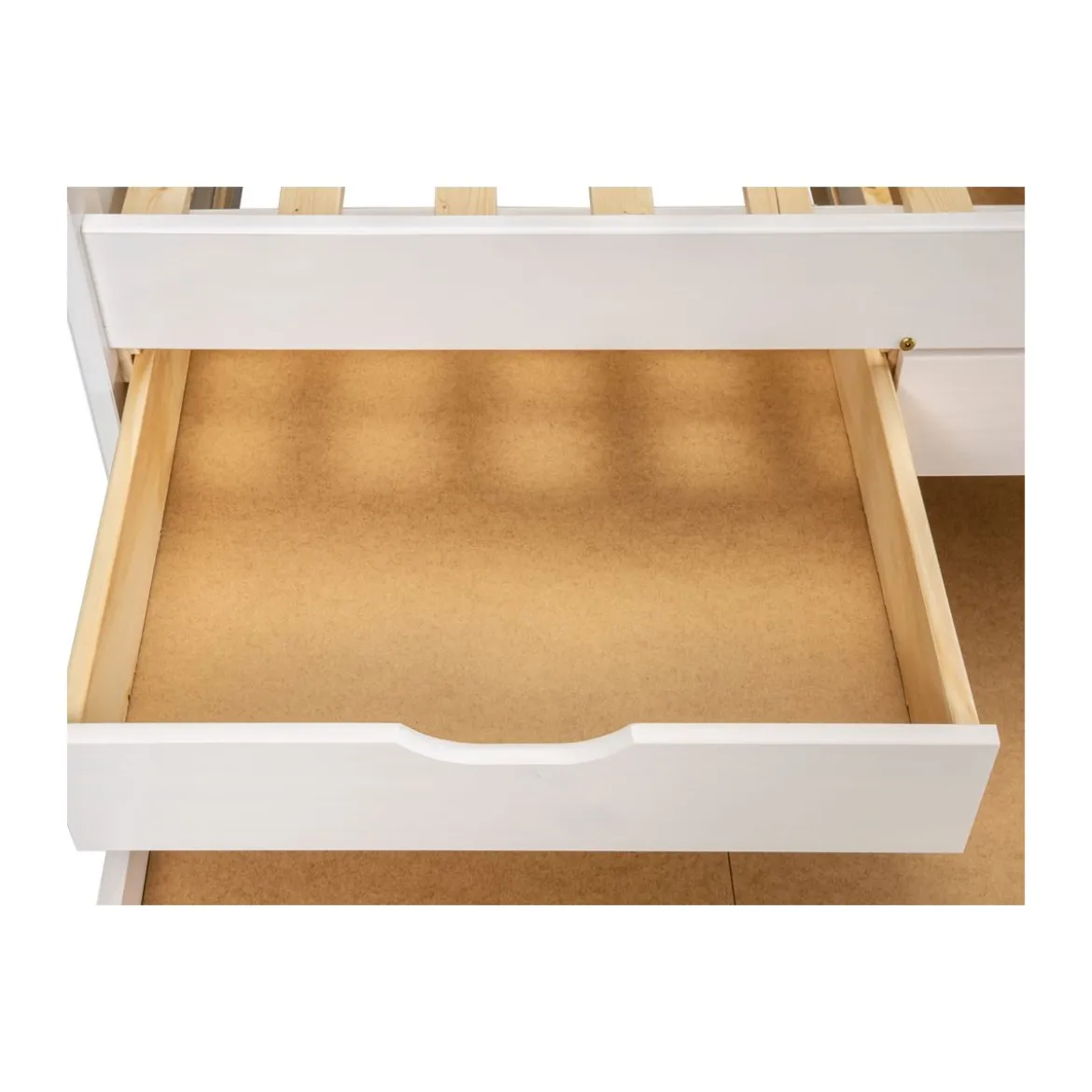 Divano Letto Bianco Letti Singoli a Doghe 90x200 Cassetti Contenitore Estraibile