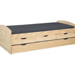 Divano Letto 2 Letti Singoli a doghe 90x200 con Cassetti Contenitore Estraibile