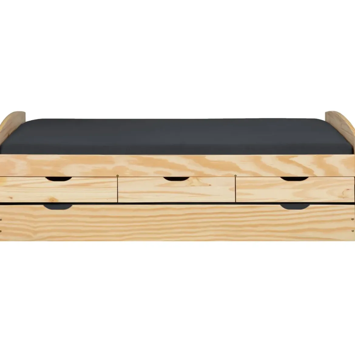 Divano Letto 2 Letti Singoli a doghe 90x200 con Cassetti Contenitore Estraibile