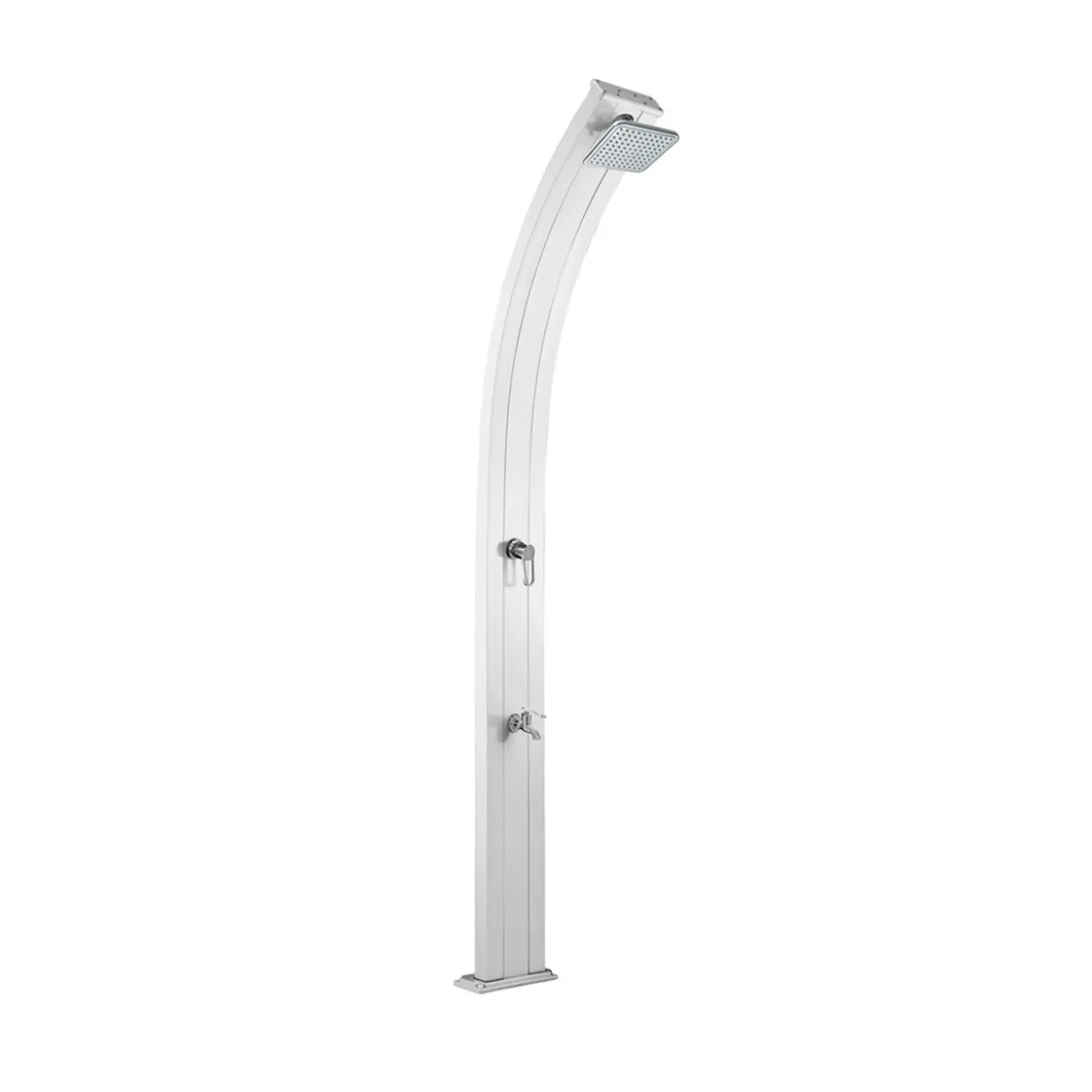Doccia Solare in Alluminio Inox 30 litri per Esterno Giardino Piscina Campeggio
