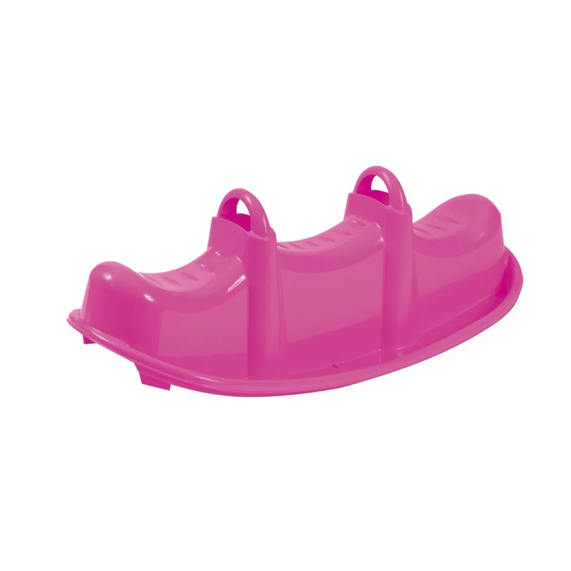 Dondolo per Bambini 3 Posti Plastica Colorata con Maniglie Resistenti