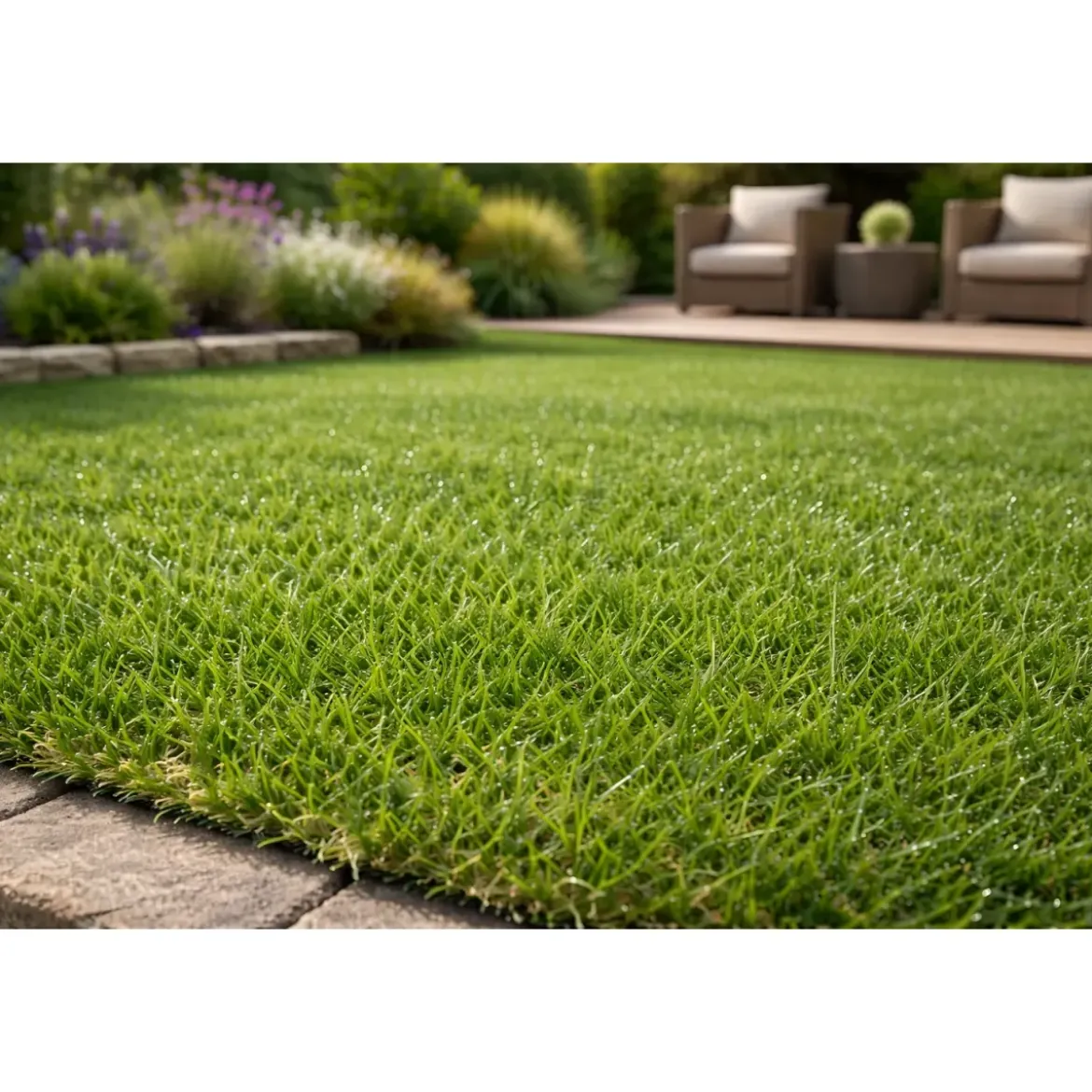 Erba Sintetica Drenante 20 mm 2x5 m Prato Verde Realistico da Esterno
