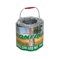 Filo Spinato Acciaio Zincato 100 Metri 1,7 mm per Recinzione Rete