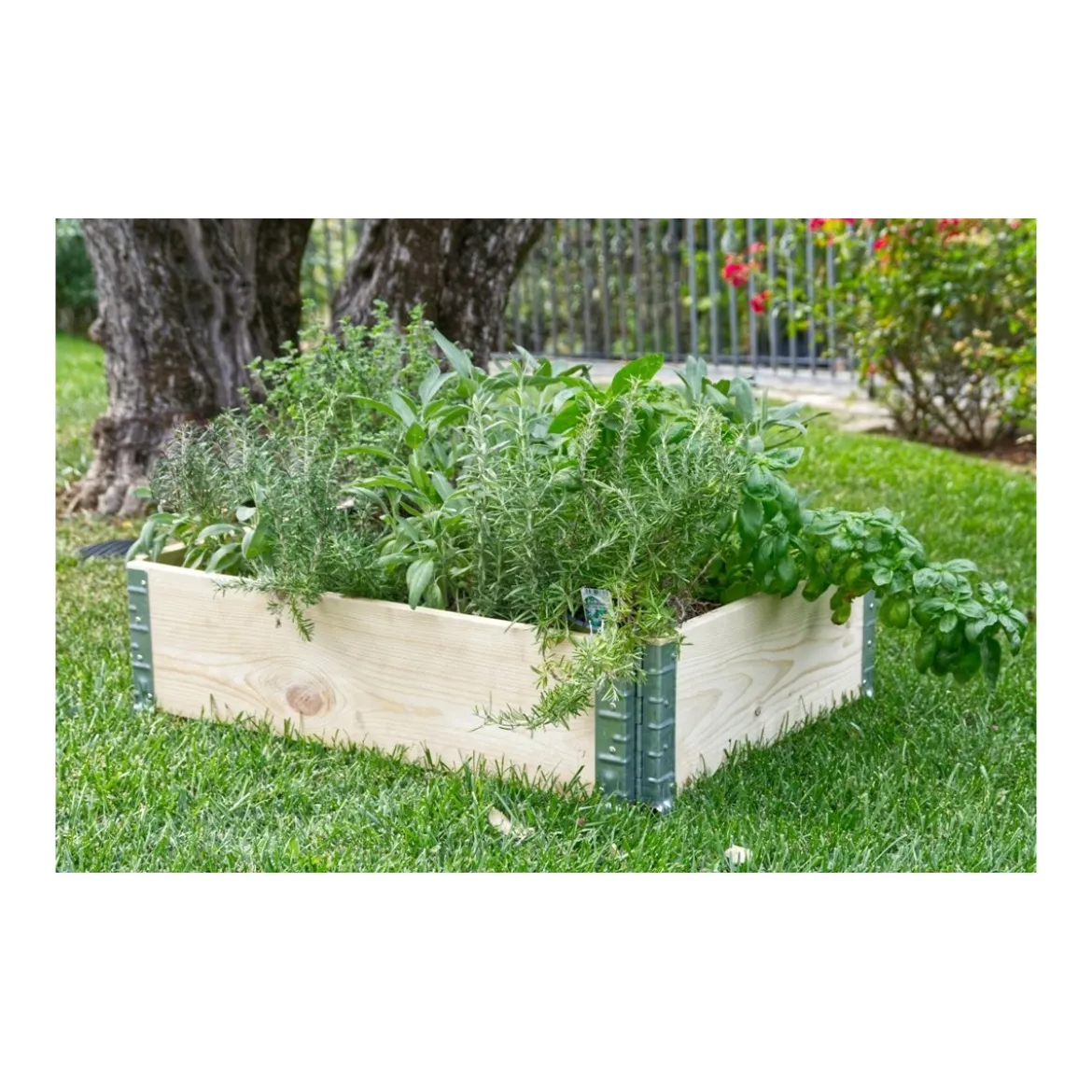 Fioriera da Giardino in Legno Portavso Rettangolare da balcone 80x60
