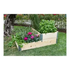 Fioriera da Giardino in Legno Portavso Rettangolare da balcone 80x40