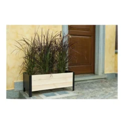 Fioriera in Legno da Giardino Terrazzo Rettangolare Vaso 78x36