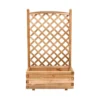 Fioriera 80 Rettangolare con Grigliato 180 Pannello Griglia Legno da Balcone