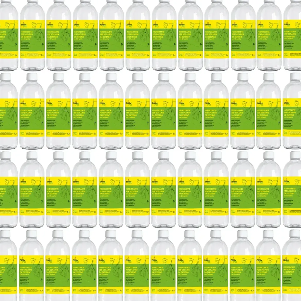 48 Flaconi 1L Bioetanolo con Citronella per Biocamini da Esterno