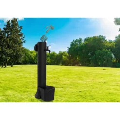 Fontana Nera con Cestello e tubo flessibile