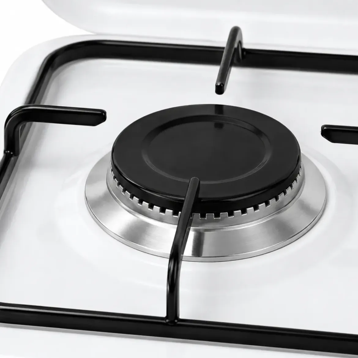 Fornello a Gas GPL 2 Fuochi Portatile 4,4 kW con Coperchio da Esterno