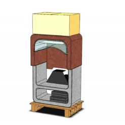 Forno a Carbonella Legna Cucina in Cemento Esterno Componibile Barbecue