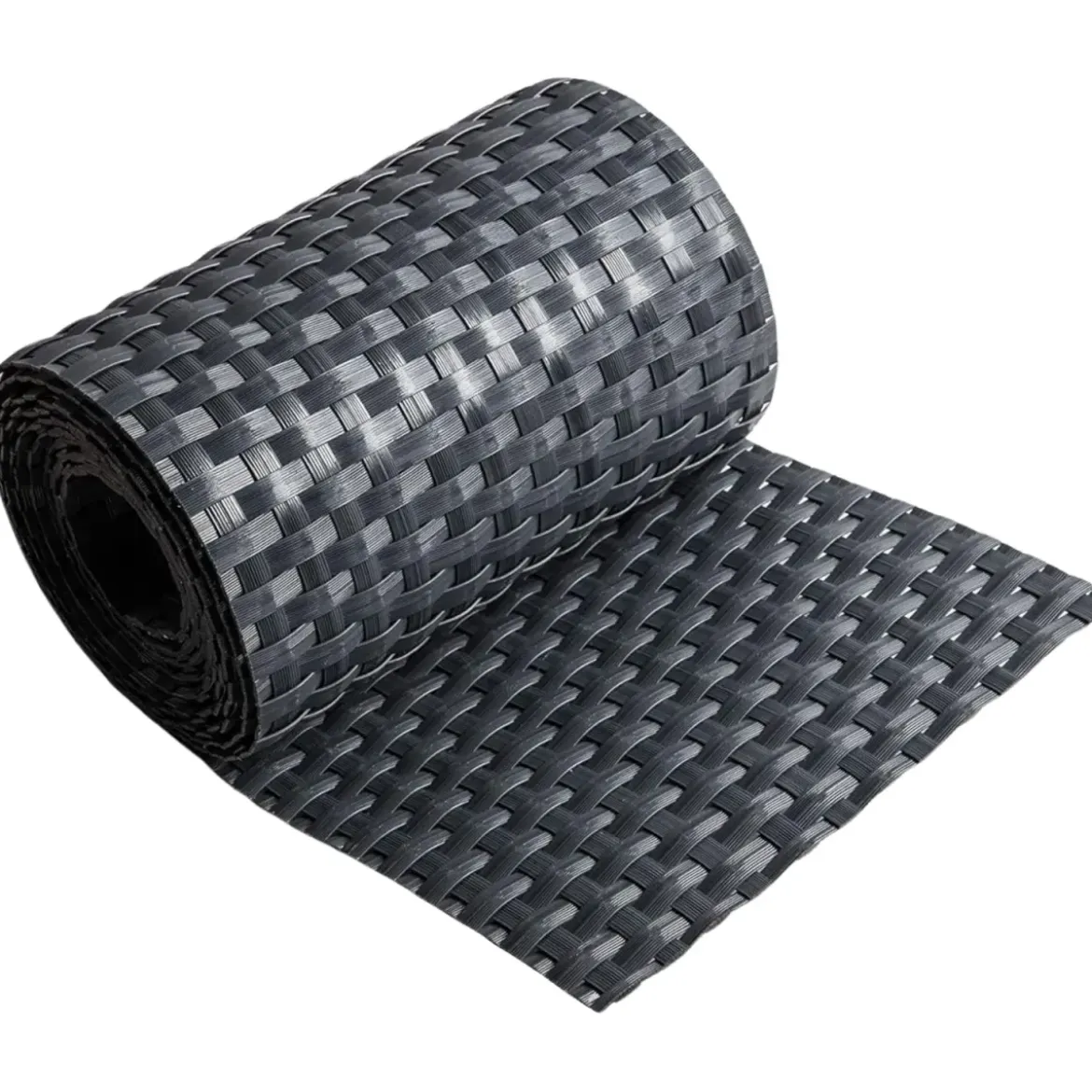 Frangivista in Rattan Artificiale Rotolo Antracite 19x204 cm Esterno