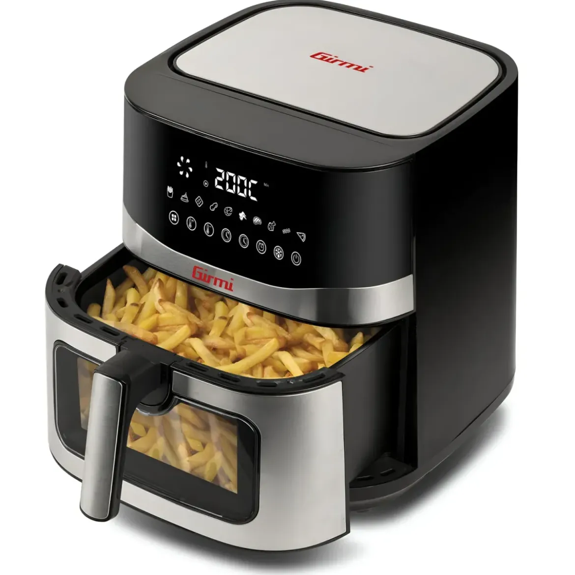 Friggitrice ad Aria Girmi 9L 2200W Digitale 10 Programmi Nero