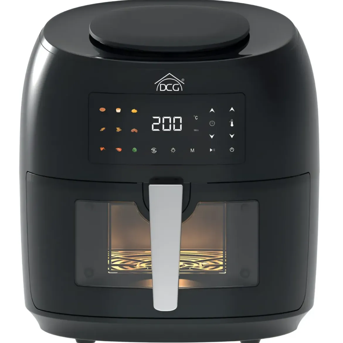 Friggitrice ad Aria 1800W 8L DCG Nero Display Touch Antiaderente