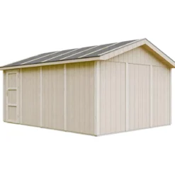 Garage in Legno 354x486 cm Box Auto Moto 17 m2 Grigio a Pannelli
