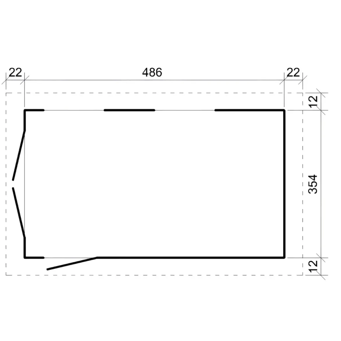 Garage in Legno 354x486 cm Box Auto Moto 17 m2 Miele a Pannelli