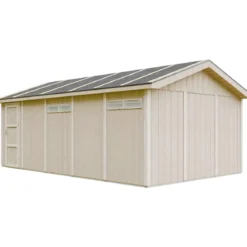 Garage in Legno 3x6 Grigio Box Auto Attrezzi Esterno 21 m2 a Pannelli