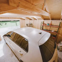 Garage in Legno 3x6 Marrone Box Auto Attrezzi Esterno 21 m2 a Pannelli