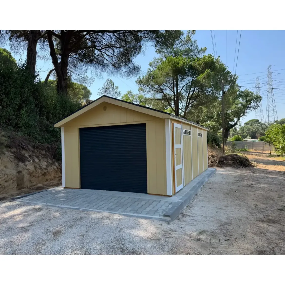 Garage in Legno 3x6 Miele Box Auto Attrezzi Esterno 21 m2 a Pannelli