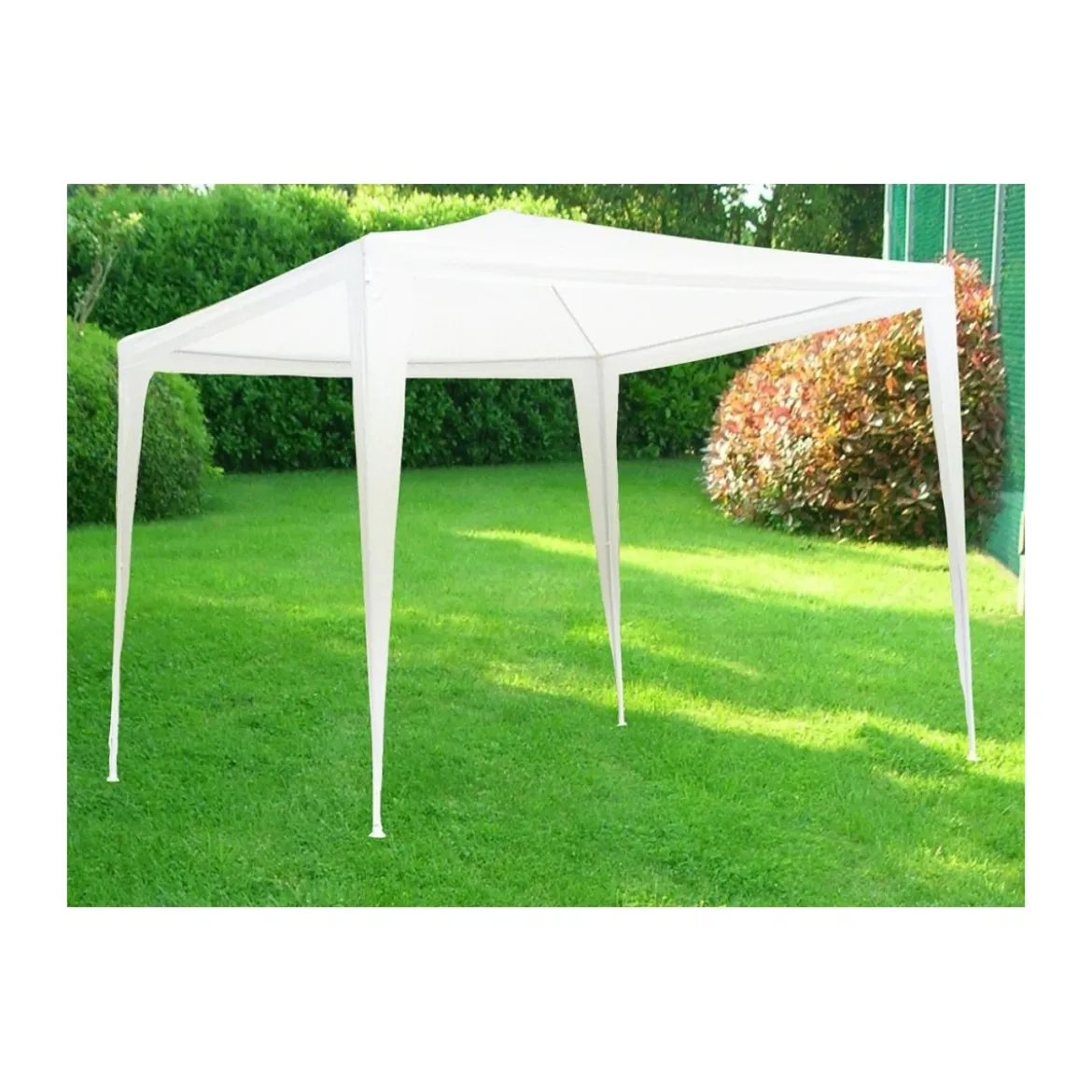 Gazebo Bianco Smontabile 3x3 mt Struttura Acciaio Ombreggiante Giardino Esterno