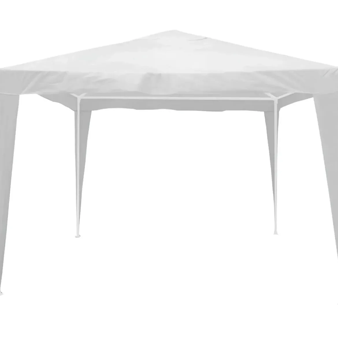 Gazebo da Esterno 2x3 m Telo in Raffia Bianco Rettangolare Acciaio