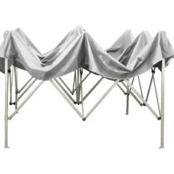 Gazebo da Giardino 3x4,5 a Fisarmonica Impermeabile Bianco con Sacca