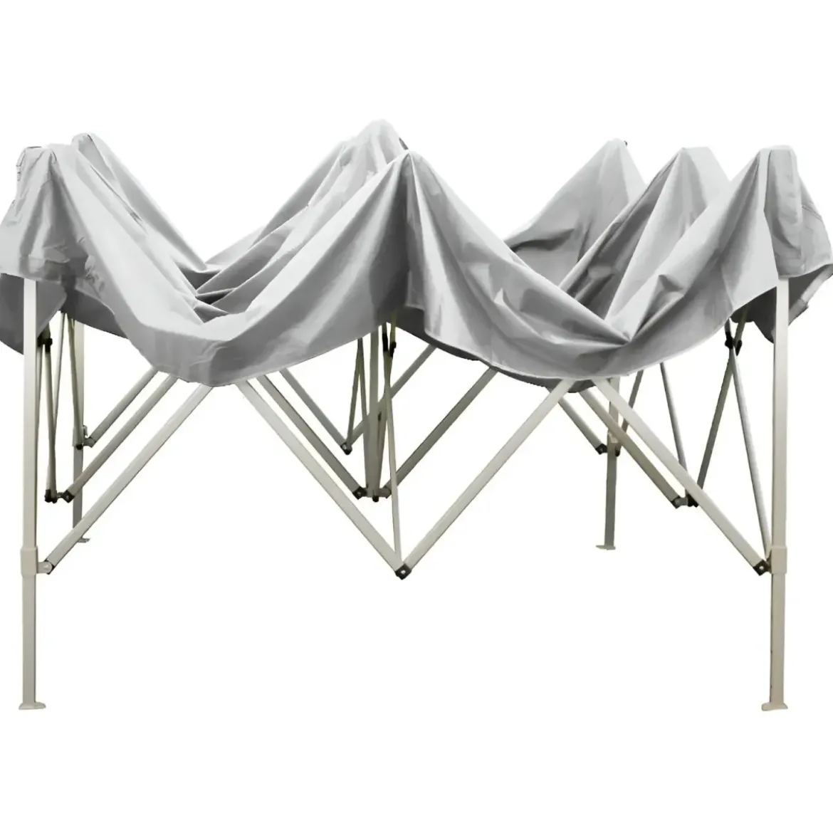 Gazebo da Giardino 3x3 a Fisarmonica Impermeabile Bianco con Sacca