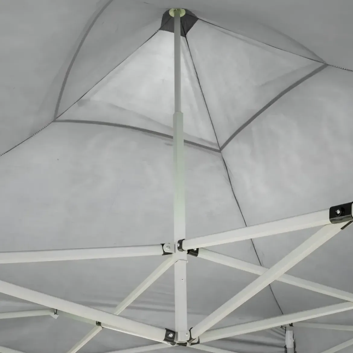 Gazebo da Giardino 3x3 a Fisarmonica Impermeabile Bianco con Sacca