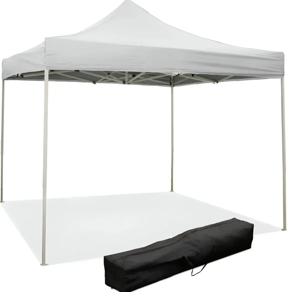 Gazebo da Giardino 2x2 a Fisarmonica Impermeabile Bianco con Sacca