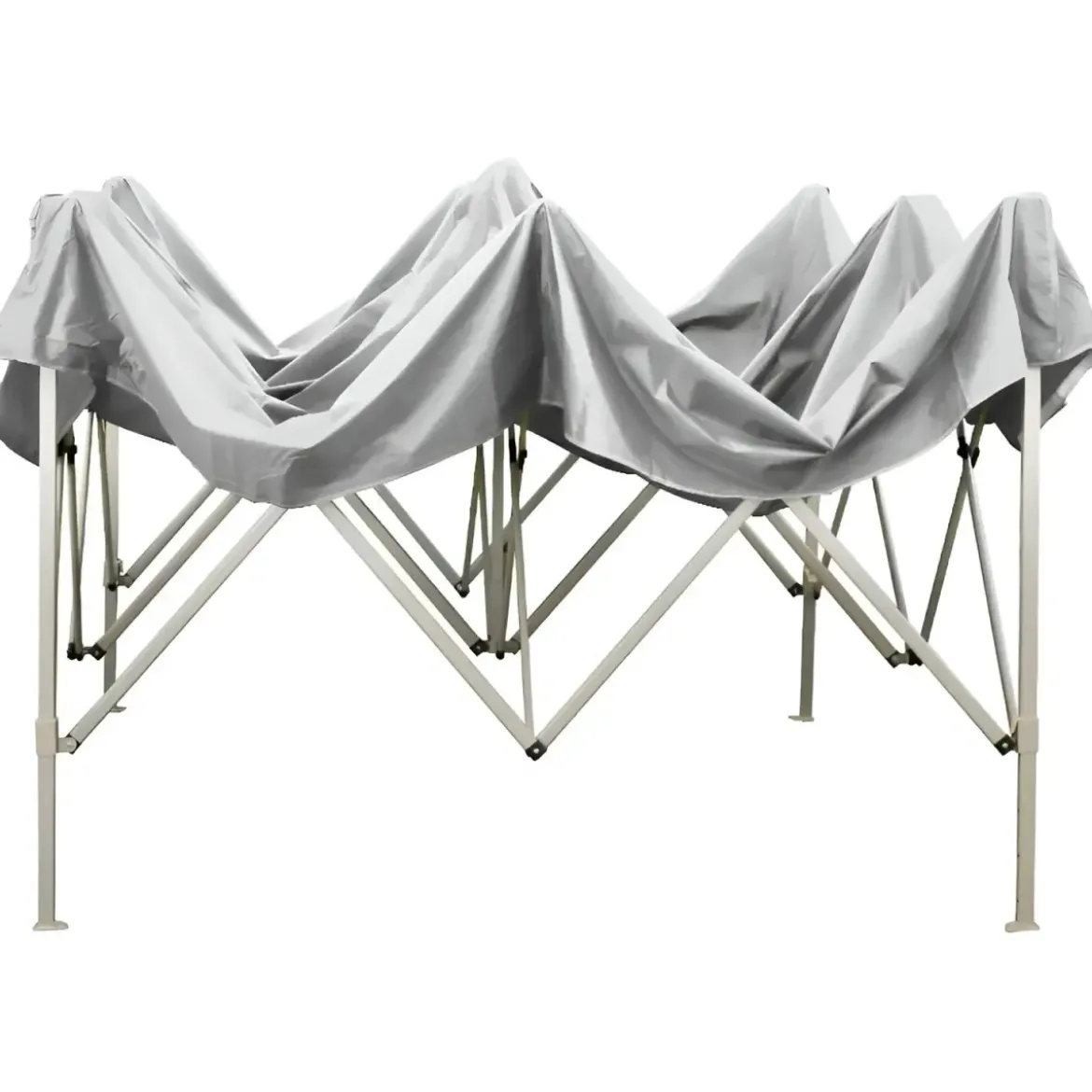 Gazebo da Giardino 2x2 a Fisarmonica Impermeabile Bianco con Sacca