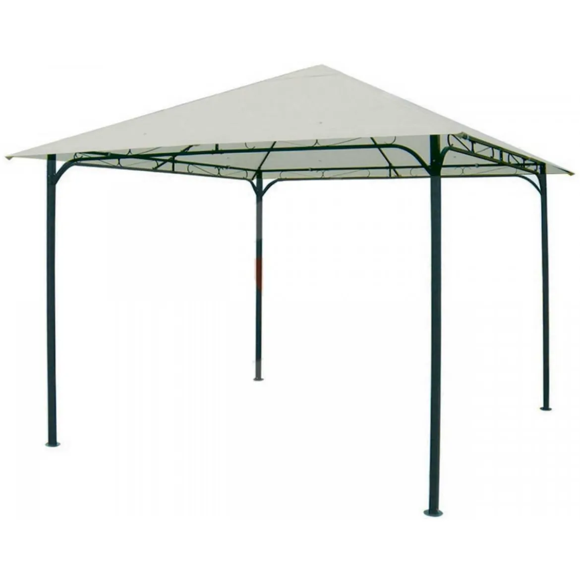 Gazebo in Acciaio 3x4 Telo per Copertura Ecru per Esterno da Giardino