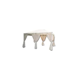 Gazebo 3x4 Acciaio da Esterno Giardino con Copertura Teli Tende Pareti Laterali