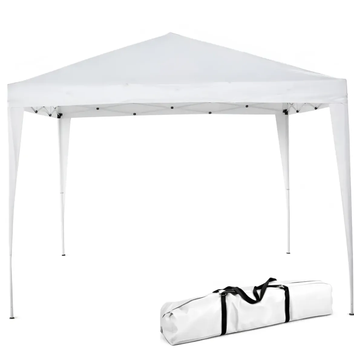 Gazebo 3x2 mt Pieghevole Bianco da Giardino Richiudibile con Borsa