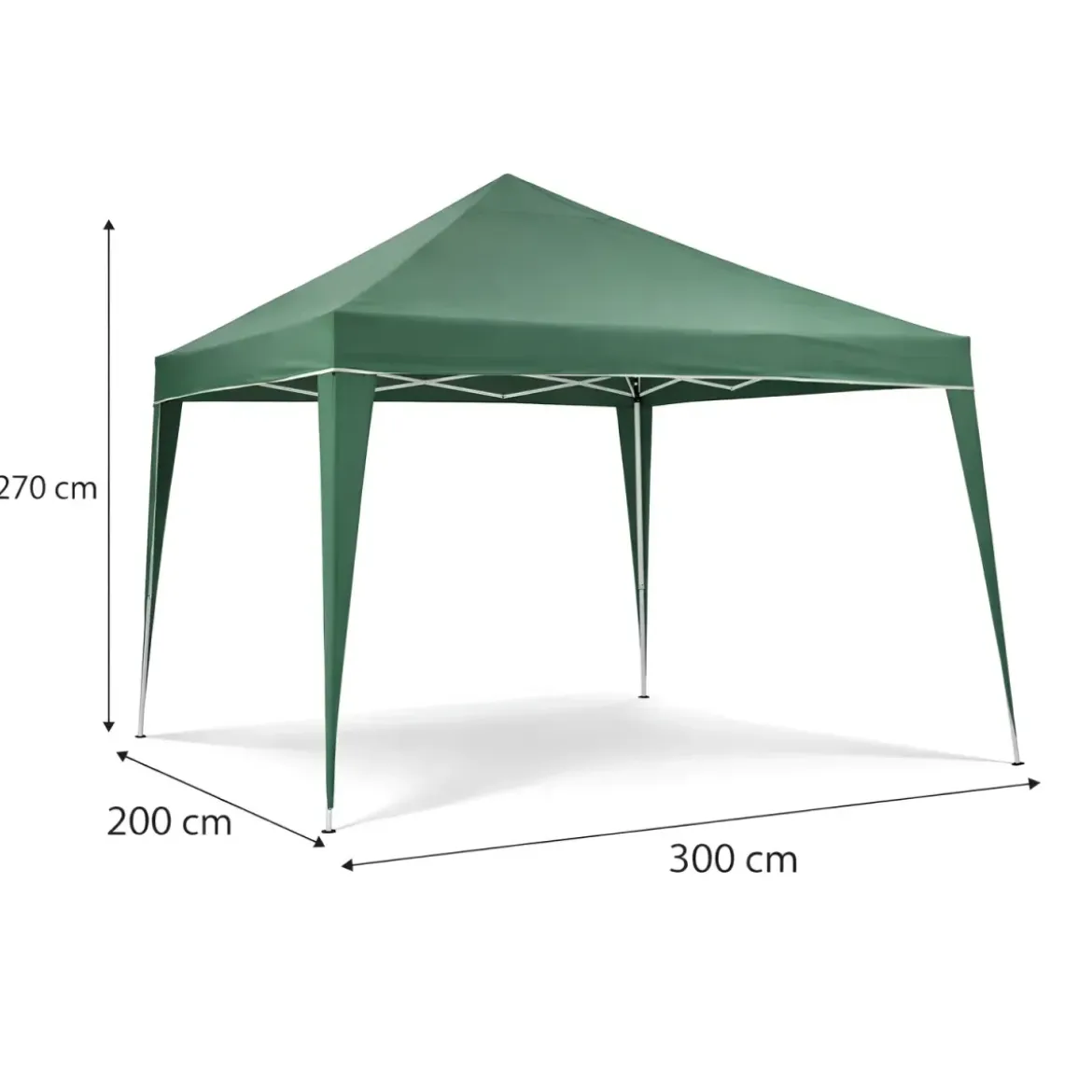 Gazebo 3x2 mt Pieghevole Verde da Giardino Richiudibile con Borsa