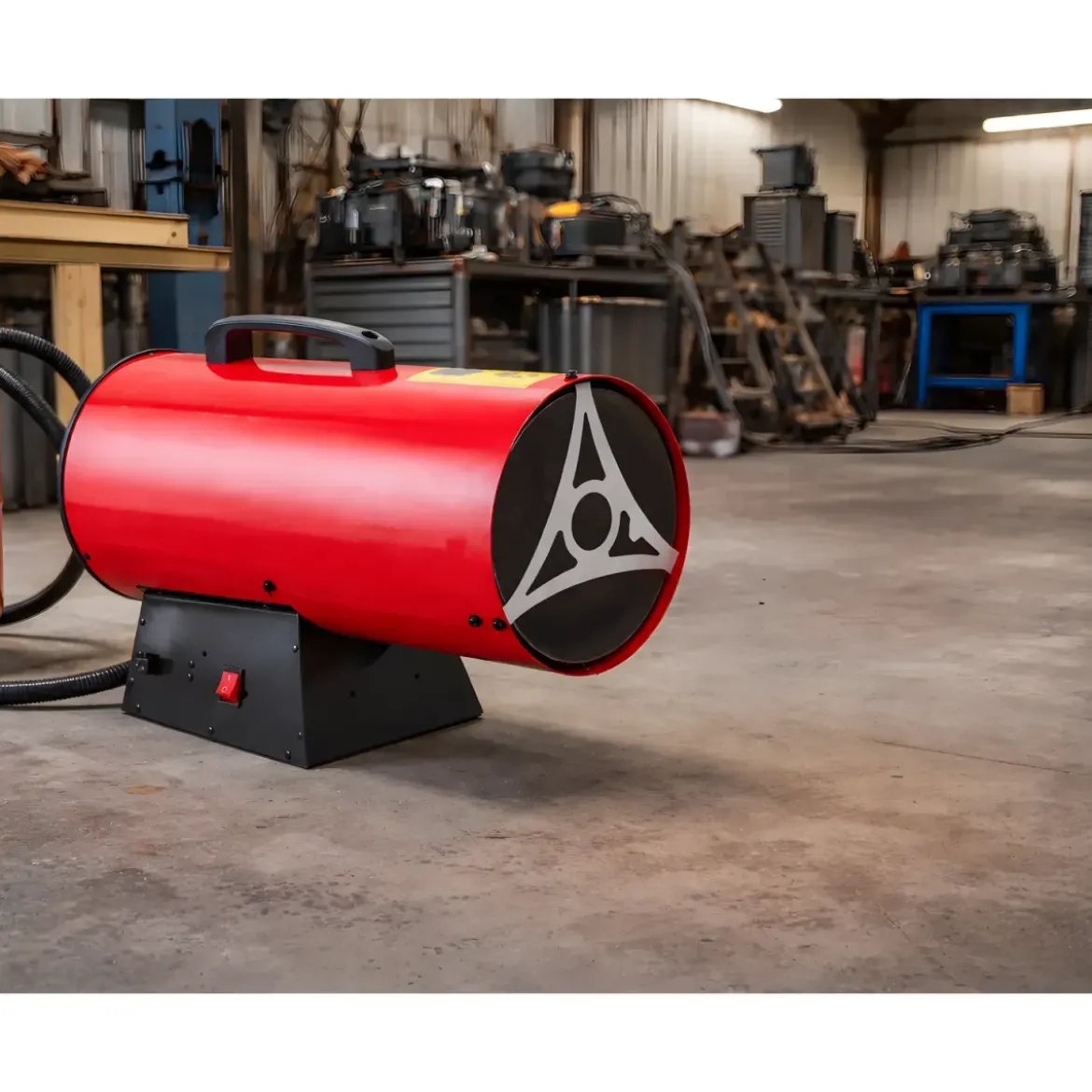 Generatore Aria Calda 30kW Ventilazione Elettrica 230V GPL Rosso