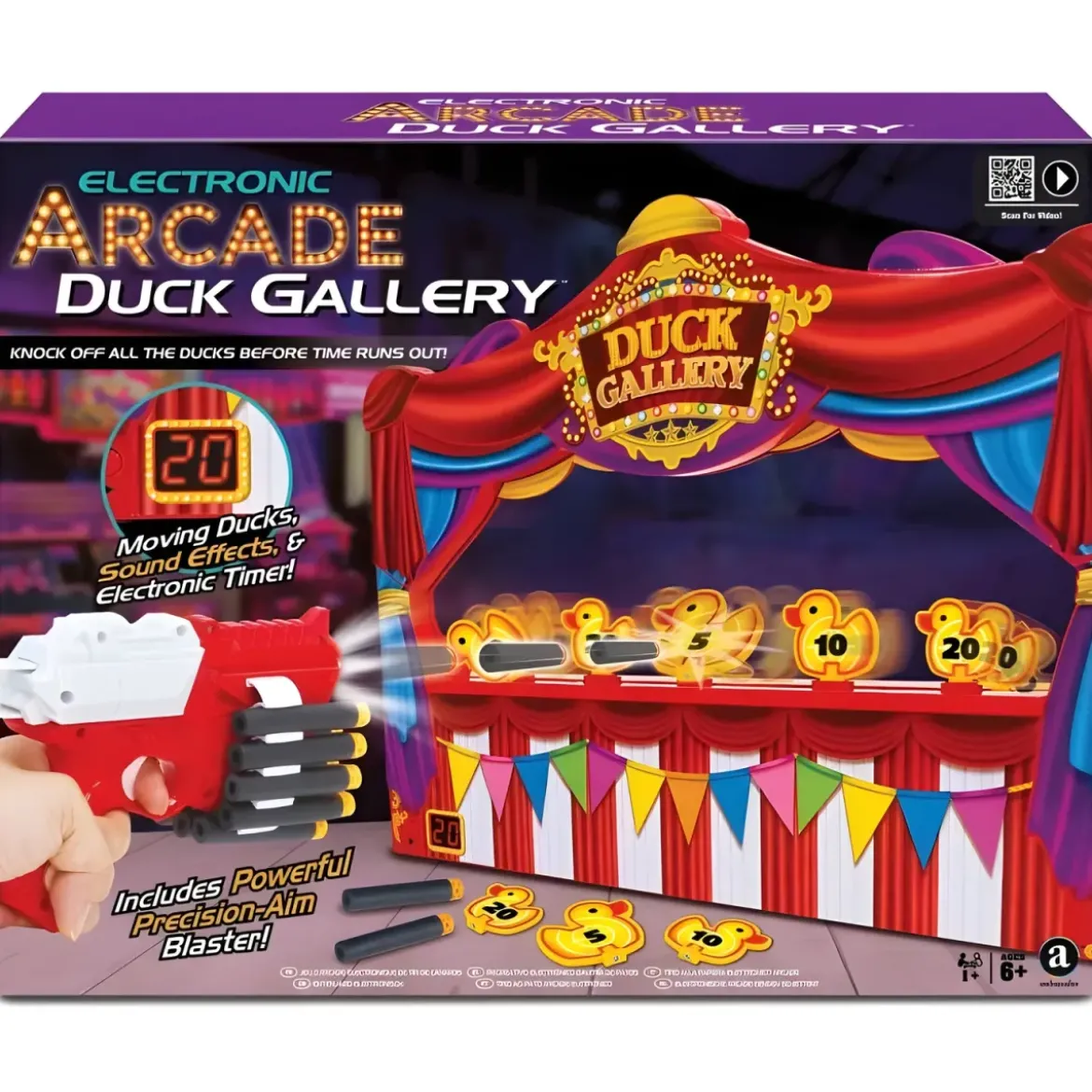 Gioco Elettronico Arcade Tiro al Bersaglio Paperelle Luci e Suoni