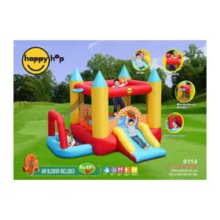 Gioco Gonfiabile Castello Saltarello Scivolo per Bambini Pompa Motore Gigante