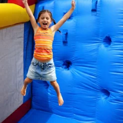Gonfiabile per Bambini Castello Scivoli 600x215 con Gonfiatore Pompa
