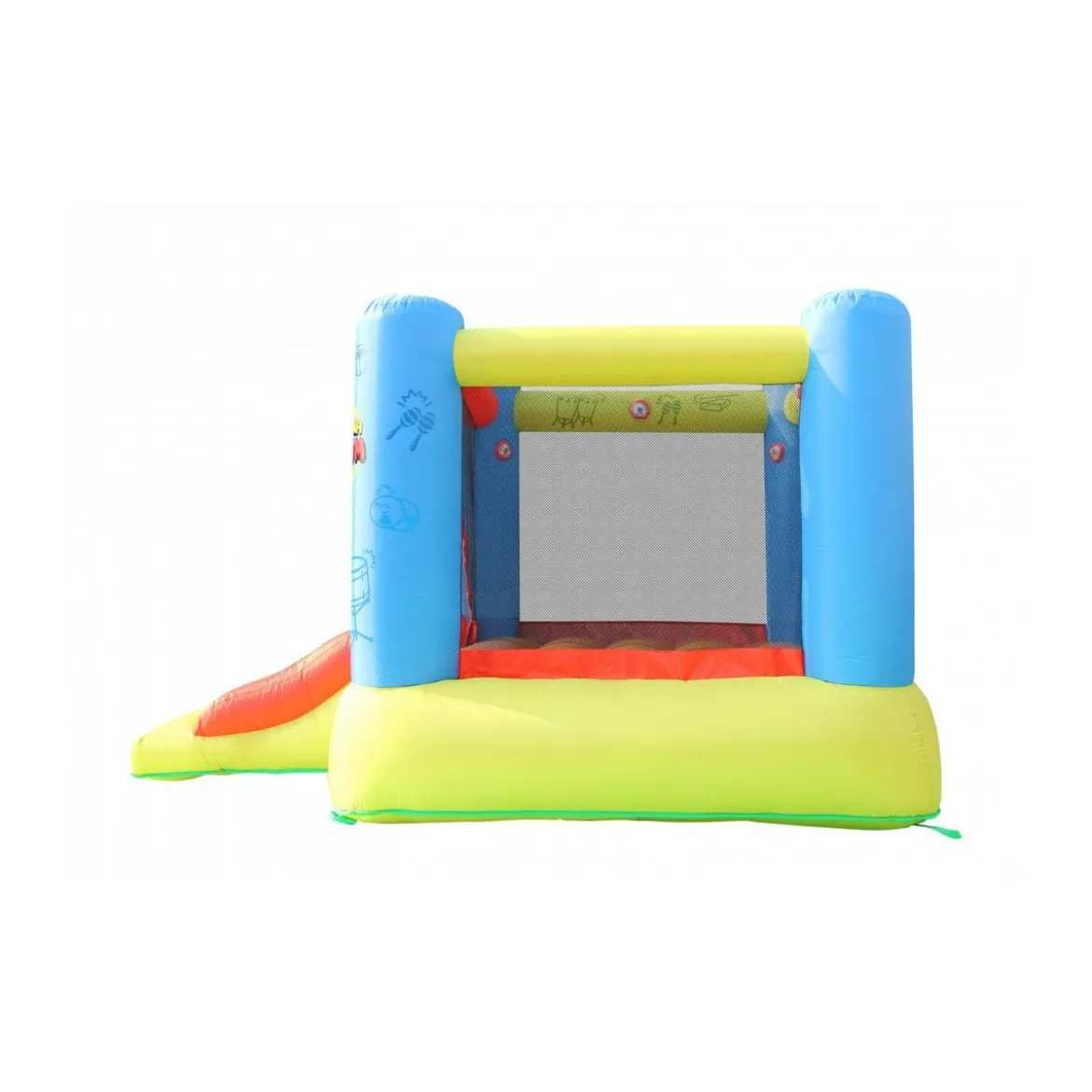Gonfiabile per Bambini Interattivo Musica con Scivolo Gioco Castello Gonfiatore