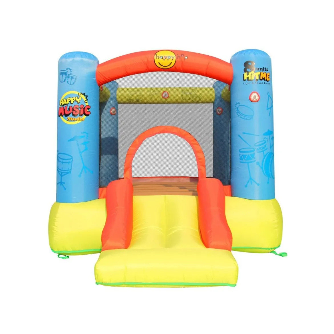 Gonfiabile per Bambini Interattivo Musica con Scivolo Gioco Castello Gonfiatore