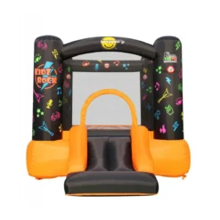 Gonfiabile per Bambini Interattivo Luci Musica con Scivolo Castello Pompa Aria