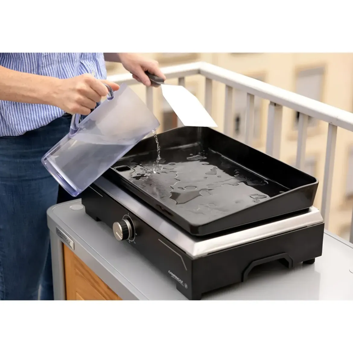 Griglia Elettrica 2500W Piastra Ghisa da Tavolo con Copertura Esterno