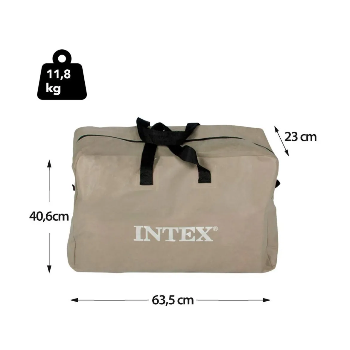 Intex Canoa Kayak 1 posto 100 kg Gonfiabile Pompa Gonfiaggio Remi da Pesca Mare